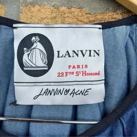 Lanvin Loves Acne-Denim jeans bomber jacket size 40france medium USA - Picture 5 of 12